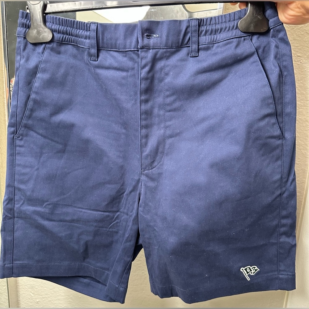 NWT Quiet Golf men’s Golf shorts Navy Blue With partial elastic waist drawstring